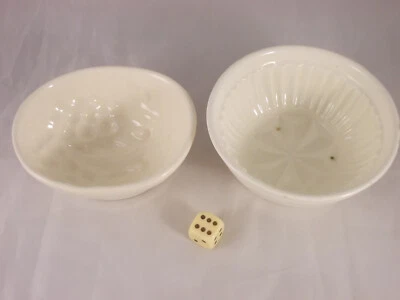 Zwei sehr alte Puddingformen aus Keramik Backform Ø10cm - Bild 1 von 4