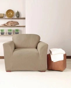 ⚡️SureFit Stretch Twill Chair Slipcover 1 Pc - Taupe (32”-40”) - Picture 1 of 3