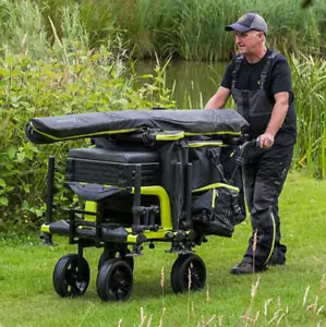 Matrix 4 Wheel Compact Transporter Match Carp Fishing Barrow Trolley GTR009 - Picture 1 of 11