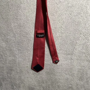 Bazzaara Polyester Tie Mens Classic Red Geometric - Picture 1 of 7