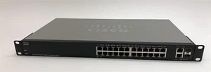 Cisco SG220-26P 26-Port Gigabit (24x PoE) Smart Plus Switch SG220-26P-K9 w/ Ears - Picture 1 of 4