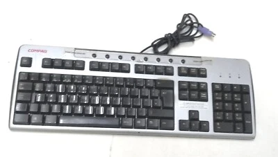 Compaq SDM4700P Keyboard PS/2 Silver & Black QWERTY P/N:271122-031 Same Day Post - Image 1 of 3