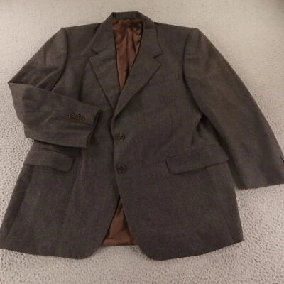 Chaqueta de Tweed de Colección M Marrón Cuadros Ventana 100% Lana Blazer Abrigo Deportivo 42R Foto 1 de 4