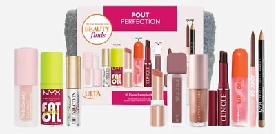 A SET OF 10 ASSORTED LIP PRODUCTS Ulta Pout Perfection Lip Kit 10 Piece Sampler Gift Set Beauty Finds by Ulta
