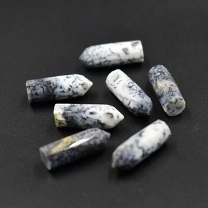 Natural Dendrite Agate Multi Healing Crystal 7x20 mm Pencil Point Faceted Stone - Picture 1 of 79