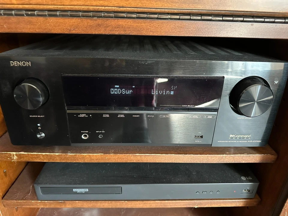 Denon AVR-X3700H 9.2 通道 8K AV 接收器 - Dolby Atmos、DTS:X、AirPlay、HEOS — 第 1/1 张图片