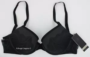 Sujetador de encaje semi push-up ""gráfico"" Calvin Klein Blk Label QF6946 ""gráfico"" inmersión push-up, negro - Imagen 1 de 7