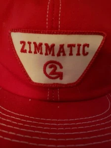 NOS Vtg K Brand Snapback Mesh Trucker Hat Red USA Zimmatic G2 Farm Irrigation - Picture 1 of 12