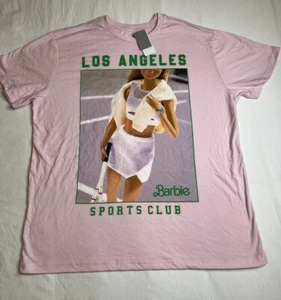 Barbie Los Angeles Sports Club Pink Womens Top Shirt Oversized Size XXL - Picture 1 of 6