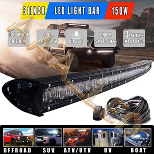 31 Inch Curved LED Light bar Combo Offroad Car Truck SUV UTE 4WD Driving Lamp 32 - Picture 1 of 22