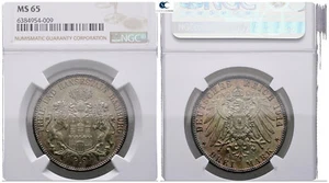 1914 J -3 Mark Germany Hamburg (German States) (MS 65-NGC) - Picture 1 of 1