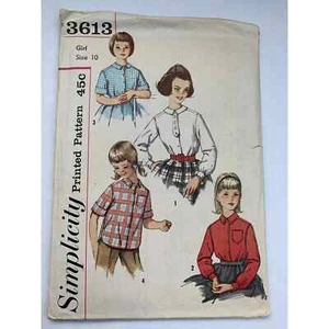 Shirt Alphabet Transfer S3613 Size 10 Girls Vintage 60s Uncut Sewing Pattern - Picture 1 of 2