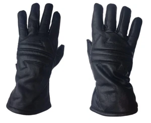 Motorcycle Gauntlet Touring Gloves LEATHER lined Warm Cool XS Kylo Ren - Bild 1 von 9