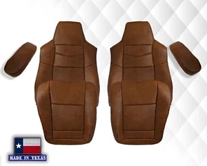 Leather Front Seat Covers Compatible with Ford F250 F350 KING RANCH 2003-2007 - Picture 1 of 31