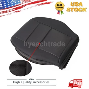 For 2008-2014 Mercedes Benz C300 350 Driver Bottom Leather Seat Cover Black - Picture 1 of 6