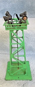Vintage O-Gauge Lionel #395 Green Floodlight Tower 4 Lights 11 1/2" - Picture 1 of 3