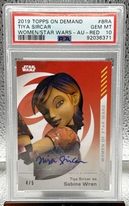 2019 Topps On Demand Sabine Wren Tiya Sircar Red Auto /5 PSA 10 Women Of SW 8R-A - Picture 1 of 2