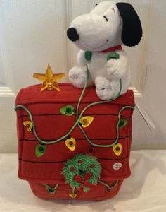 Hallmark Deck the Halls Snoopy Sound & Lights Peanuts Christmas Plush Works - Picture 1 of 6