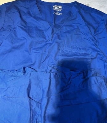 Lot of Wonder Wink Scrubs, (L)Top & (LTall) Pants Charcoal, Teal & Navy - Image 1 of 4