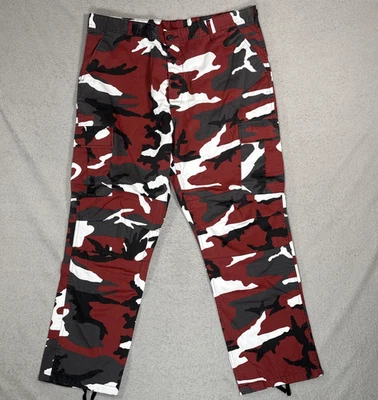 Pantalones rojos de camuflaje urbano para hombre talla XL-Reg militar BDU cargo Rothco Milsim Foto 1 de 4