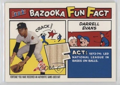2005 Topps Bazooka Fun Fact Darrell Evans #DE - Image 1 of 2