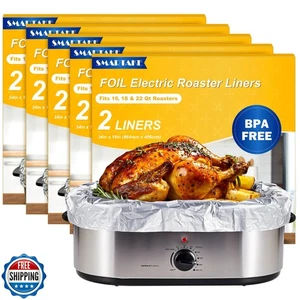 Revestimientos de tostador eléctrico de papel de aluminio SMARTAKE, cocina de horno de pavo desechable de 10 unidades - Imagen 1 de 5