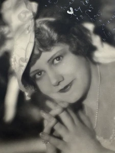 1920s 30s Studio Portrait Of Unknown Actress By Photographer Paralta 8x10 - Picture 1 of 5