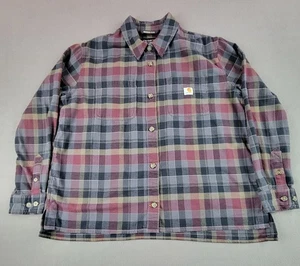 Carhartt Rugged Flex Men's Large  Button-Up Long Sleeve Casual Flannel Plaid - Picture 1 of 10