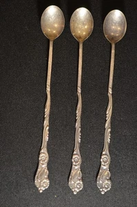 Juego de 3 cucharas florales de colección elegantes Suecia plateadas Xtra NS-ALP 7-1/4" de largo - Imagen 1 de 18