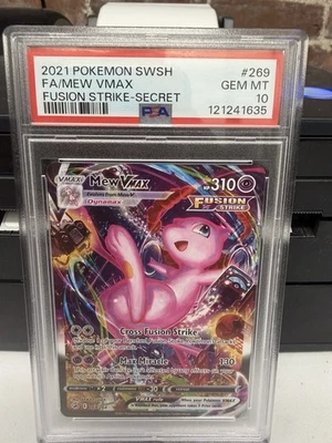 Pokemon 2021 Mew VMAX 269/264 Alt Art Fusion Strike GEM MINT PSA 10 - Image 1 of 2