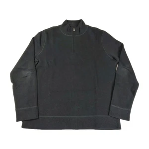 Facconable 1/4 Zip Pullover Herren Größe L schwarz leicht Stretch - Bild 1 von 11