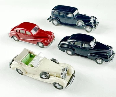 Lot of (4) Wiking 1:87 Scale Vintage Cars - Image 1 of 4