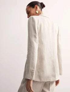 Marks & Spencer Womens Beige Linen Casual Blazer - M&S - Picture 1 of 12