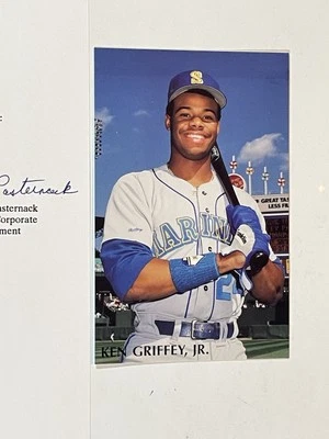 Griffey Jr 1993 Barry Cola 82/200 PO Stamped Canceled Postcard COA! 40% Off-Read - Image 1 of 4