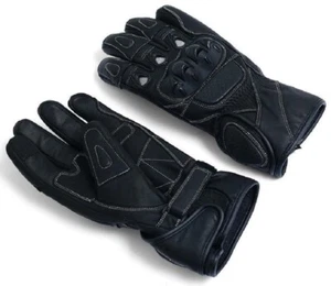 Leather Motorcycle, Racing Gloves, Motorbike Gloves With Touch Screen - Picture 1 of 22