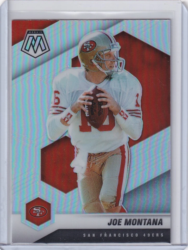 2021 MOSAIC PRIZMS SILVER JOE MONTANA SAN FRANCISCO 49ERS PRIZM GE-2983 - Image 1 of 1