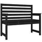 Garden Bench Seater Outdoor Patio Park Seat Wooden Chair Solid Pine Wood Black