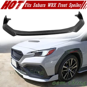 Matte Black Front Bumper Lip Chin Splitter Spoiler Fits Subaru WRX STI 5th 25 - Picture 1 of 8