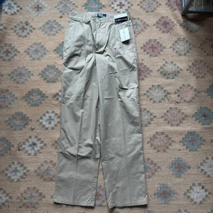 NWT VTG Polo Ralph Lauren Pants Mens 30x32 Pleated Chino 90s Prep Ivy Baggy - Picture 1 of 8