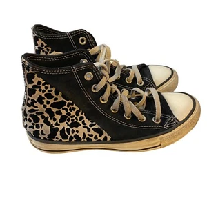 Converse Chuck Taylor All Star Suede Leopard Print High Tops Women’s Size 6 - Picture 1 of 9