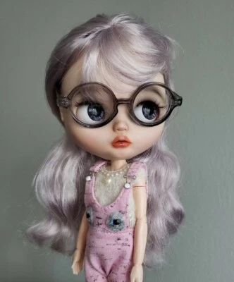 Óculos de sol cinza para Blythe armação redonda boneca Blythe acessório de roupa - Imagem 1 de 4