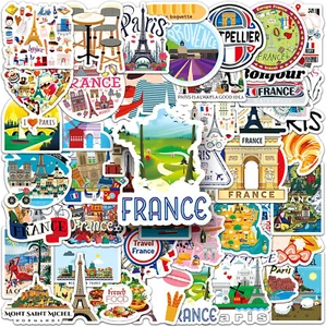 50PCS Paris France 2025 Style PVC Sticker Aesthetic Decoration Scrapbooking - Picture 1 of 14