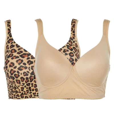 Paquete de 2 sujetadores de ocio de copa moldeada Rhonda Shear con espalda de encaje, 765-448, S Foto 1 de 4