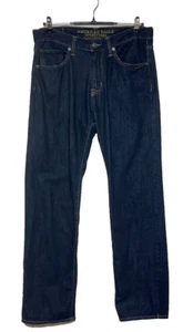 Pantalones de mezclilla rectos American Eagle originales para hombre 31X32 azul lavado oscuro real 32X32 - Imagen 1 de 10