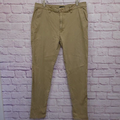 Pantalones Elwood Elásticos Cómodos Lona Suave Calce Ajustado Caqui Para Hombres 36x28 Aire Libre Foto 1 de 4