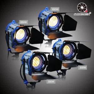 Pro Film 300wX2+650WX2 Dimmer Built-in Fresnel Tungsten Light Fit Arri bulbs - Picture 1 of 10