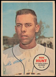 1968 O-Pee-Chee Posters OPC Pin-Ups Ron Hunt Los Angeles Dodgers #29