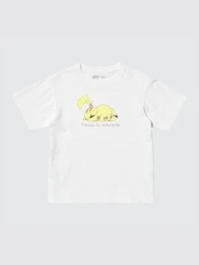 Pokémon x UT UNIQLO T-shirt Pikachu KIDS Japan WHITE - Picture 1 of 2