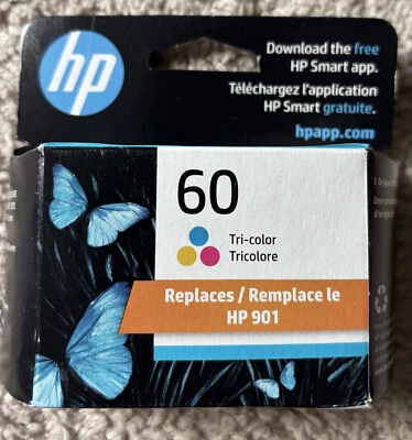 HP 60 Single Ink Cartridge - Tri-color - Warranty expired - Image 1 of 3