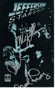 Jefferson Starship REAL hand SIGNED Promo Pamphlet #4 COA by David Pete Mickey - Picture 1 of 2